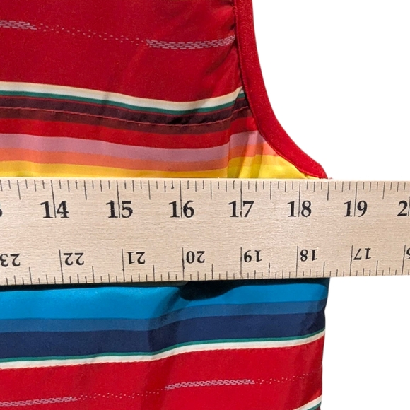 STS Ranchwear The Sealy Vibrant Multi Colored Striped Quilted Vest (M) - Picture 7 of 7